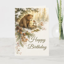 Ours et Robin Amis de la Forêt enneigée Anniversai