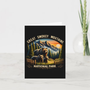 Carte Ours Great Smokey Mounts Parc national Black Be