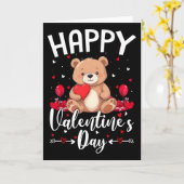 Carte Ours Joyeuse Saint-Valentin Ours Mignon Avec Des C (Fleur jaune)