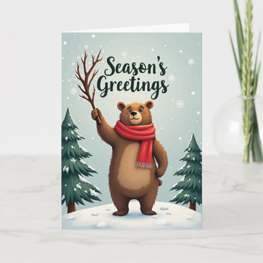Carte Ours joyeux Noël (Devant)