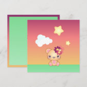 Carte Ours Kawaii (Devant / Derrière)