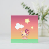Carte Ours Kawaii (Debout devant)