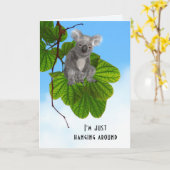 Carte Ours Koala Cute Personnalisé Dans L'Arbre Qui Vous (Fleur jaune)