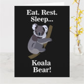Carte Ours Koala Drôle (Fleur jaune)