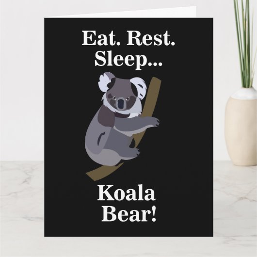 Carte Ours Koala Drôle (Devant)