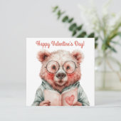 Carte Ours Livresque de la Saint-Valentin (Debout devant)