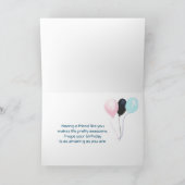 Carte Ours mignon, Fleur Jaune & Fleur Florale Fer Anniv (Intérieur)