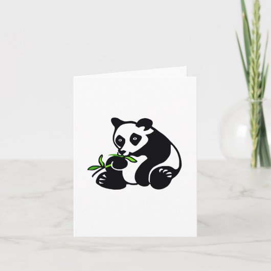 Carte Ours mignon PANDA - Graphique animal en danger - (Devant)