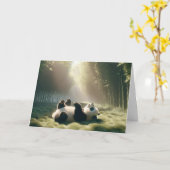 Carte Ours Panda Anniversaire Au Soleil (Fleur jaune)