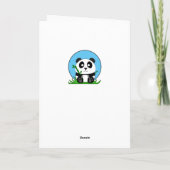Carte Ours panda d'anniversaire mignon (Dos)
