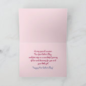 Carte Ours Parapluie rose - Première Fête des pères (Intérieur)