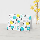 Carte Ours polaire (Fleur jaune)