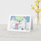 Carte Ours polaire (Fleur jaune)