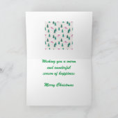 Carte Ours polaire adorable et arbre de Noël (Intérieur)