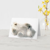Carte Ours polaire Cube Animal Arctic Froid Hiver (Fleur jaune)