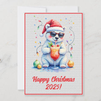 Carte Ours polaire de Noël numérique personnalisé Cockta