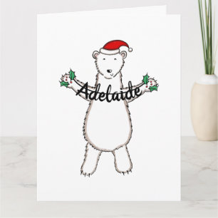 Carte Ours polaire de Noël personnalisé