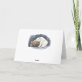 Carte Ours polaire dormant, aquarelle (Dos)