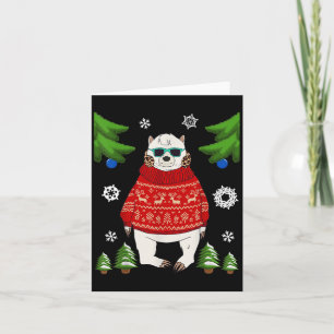 Carte Ours Polaire En Sweat De Noël Funny Ours Lover U