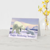 Carte Ours Polaire - Mama Nez Meilleur (Fleur jaune)