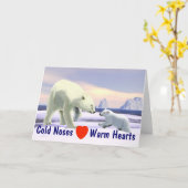 Carte Ours Polaire - Mama Nez Meilleur (Fleur jaune)