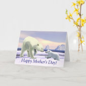 Carte Ours Polaire - Mama Nez Meilleur (Fleur jaune)