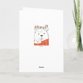 Carte Ours Polaire Parent Et Enfant Dans L'Écharpe Corre (Dos)