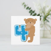 Carte Ours T-shirts et cadeaux pour le 4e anniversaire (Debout devant)