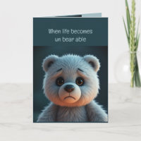 Ours triste animal rétablissement ou perte, épreuv