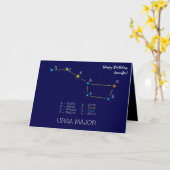 Carte Ourse de constellation de l'Hémisphère Nord (Fleur jaune)