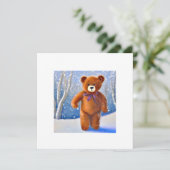Carte Ourson dans la neige (Debout devant)