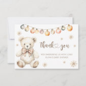 Carte Ourson d'hiver bébé il fait froid dehors merci (Devant)