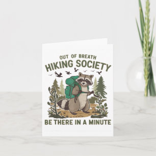 Carte Out Breath Randonnée Society Raccoon Drôle Randonn