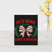 Carte Out Here Lookin Like A Snack Funny Christmas Coque (Fleur jaune)