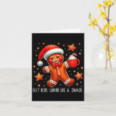 Carte Out Here Looking Like A Snack Funny Boujee Xmas Gi (Fleur jaune)