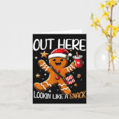 Carte Out Here Looking Like A Snack Funny Boujee Xmas Gi (Fleur jaune)