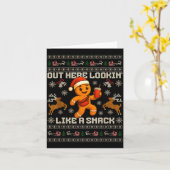 Carte Out Here Looking Like A Snack Funny Christmas Xmas (Fleur jaune)