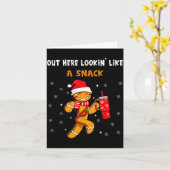Carte Out Here Looking Like A Snack Funny Gingerbread Ch (Fleur jaune)
