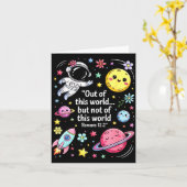 Carte Out Of This World Spaceship Planet Galaxy Christia (Fleur jaune)