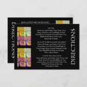 Carte 'Out Of Town Guest DIRECTIONS' (petit rec) (Devant / Derrière)