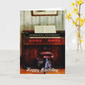 Carte Outil d'orgue et de spirale - Anniversaire (Fleur jaune)