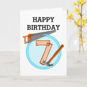 Carte Outillage de construction garçon de 7 ans concepti (Fleur jaune)