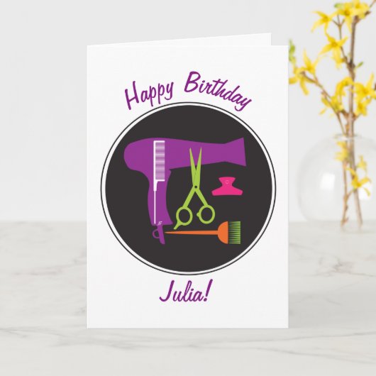 Carte Outils de coiffures (Fleur jaune)