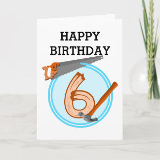 Carte Outils de construction pour garçon de 6 ans concep