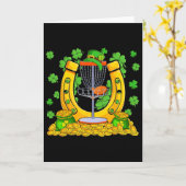 Carte Outils de disc golf pour la Saint-Patrick avec pla (Fleur jaune)