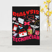 Carte Outils de travail d'infirmière technicienne de dia (Fleur jaune)