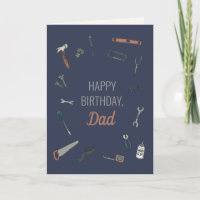 Outils illustrés Homme anniversaire papa