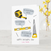 Carte Outils personnalisés de voeux pour la fête des pèr (Fleur jaune)