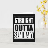 Carte Outta Seminary Funny Preacher Graduation (Fleur jaune)