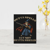 Carte Outta Spells But Not Outta Shells Wizard Fantasy M (Fleur jaune)